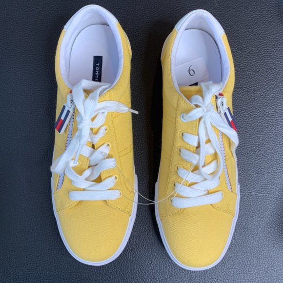 Tommy Hilfiger Shoes - Brand New Tommy Hilfiger Yellow Sneakers 9…